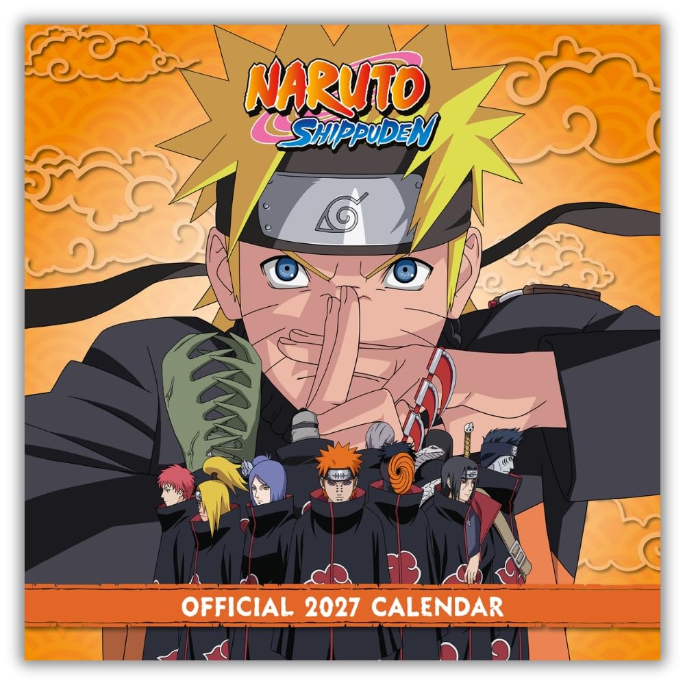 TM-08186-Naruto-Shippuden-Square-Calendar-2027 TM 08186 Naruto Shippuden Square Calendar