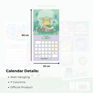TM 08199 Star Wars The Mandalorian Grogu Square Calendar 2027