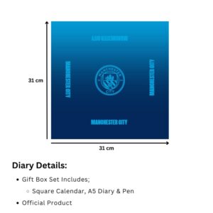 TM 08218 Manchester City FC Calendar Diary Musical Gift Box 2027