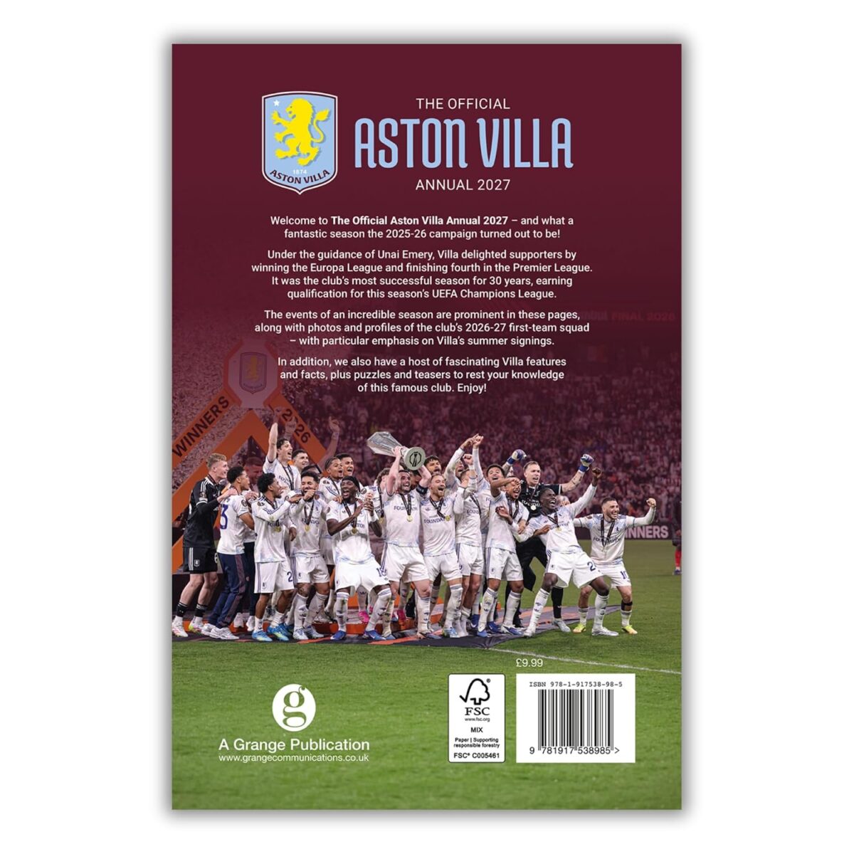 TM 08296 Aston Villa FC Annual 2027