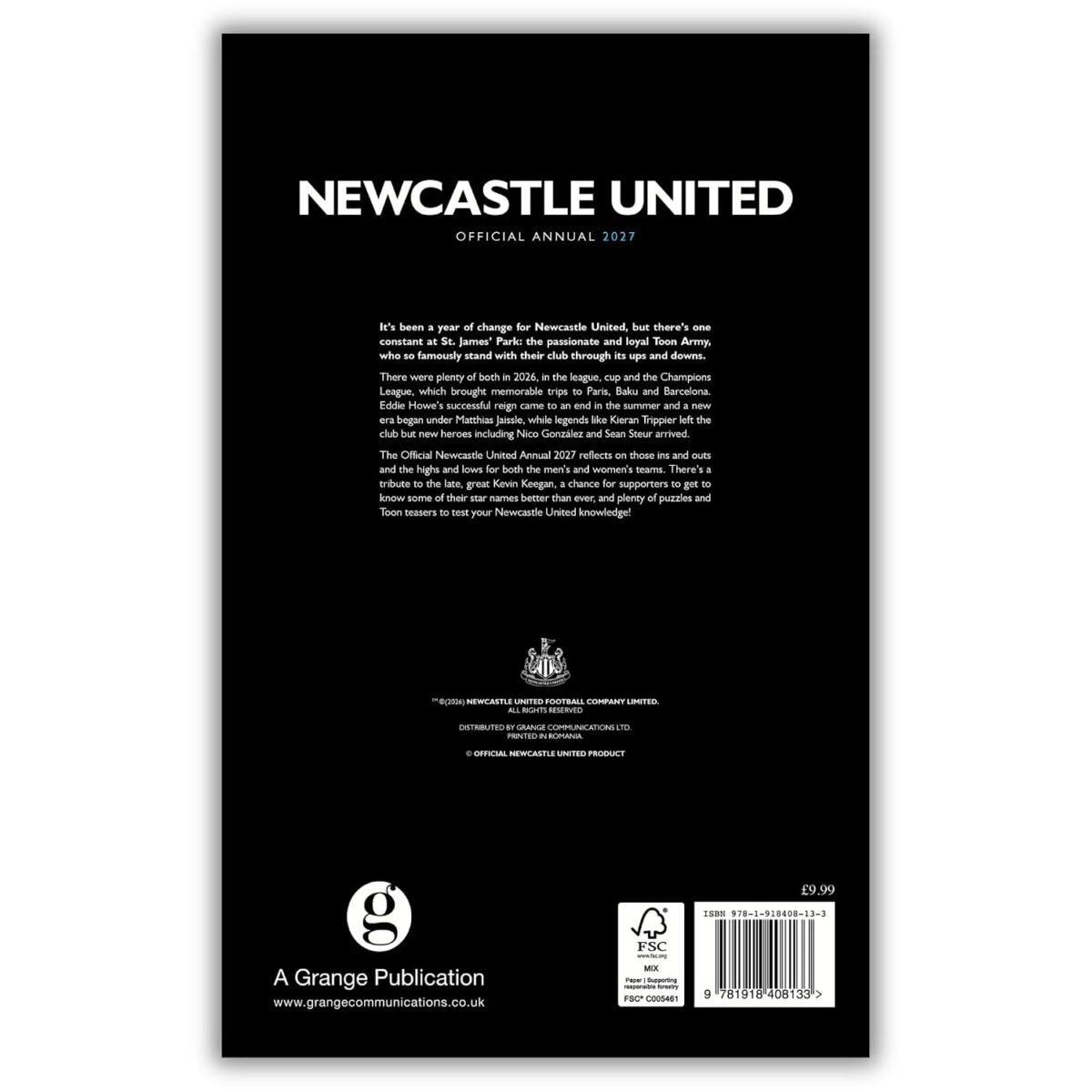 TM 08309 Newcastle United FC Annual 2027