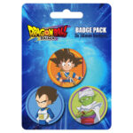 TM 08376 Dragon Ball Z 3 Button Badges