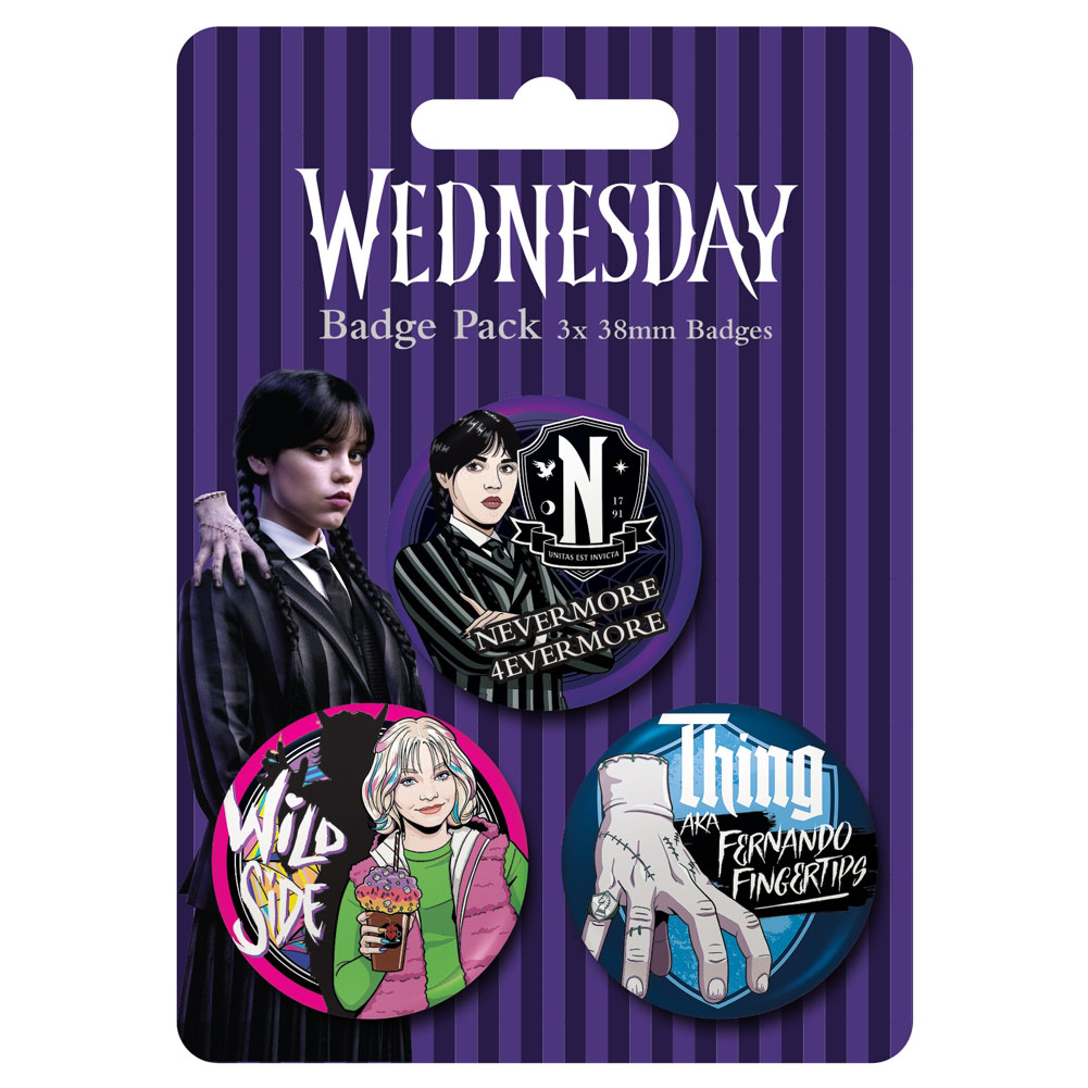 TM-08380-Wednesday-3-Button-Badges TM 08380 Wednesday 3 Button Badges
