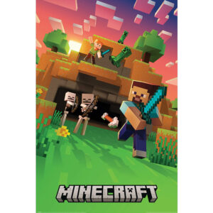 TM 08391 Minecraft Cinematic Skeletons Poster