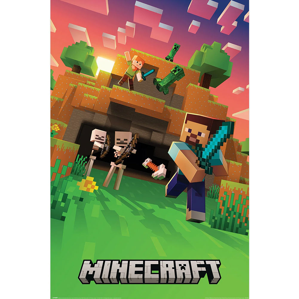 TM-08391-Minecraft-Cinematic-Skeletons-Poster-68 TM 08391 Minecraft Cinematic Skeletons Poster