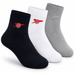 TM 08428 Arsenal FC 3pk Adults Ankle Socks