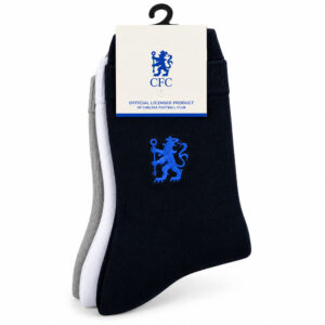 TM 08430 Chelsea FC 3pk Adults Ankle Socks