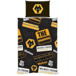 TM 08442 Wolverhampton Wanderers FC Patch Single Duvet Set