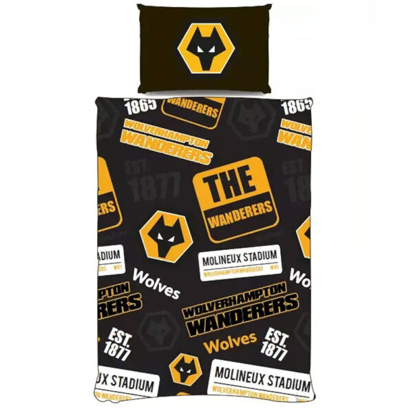 TM 08442 Wolverhampton Wanderers FC Patch Single Duvet Set