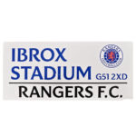 TM 08443 Rangers FC White Street Sign